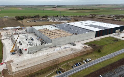 chantier plateforme logistique Recy